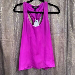 2000's‎ Fashion Star For Express Neon Magenta Pink Tie Back Tank Top Small NWT